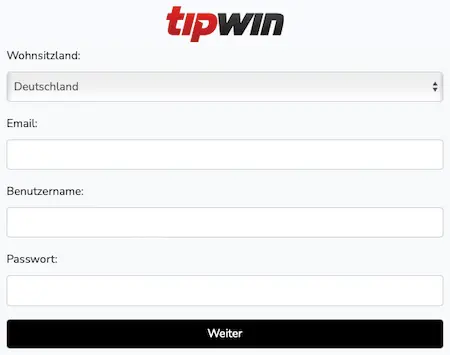 bei tipwin anmelden