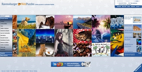 Ravensburger Webpuzzles Startseite